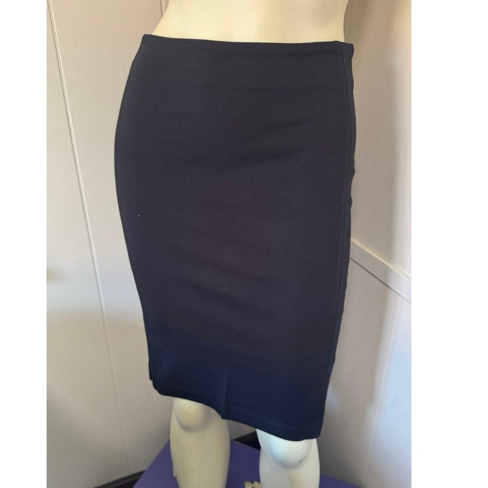 TAG Jeans Black Stretch Pencil Skirt with Silver Accent Zippers - Size 25 - Picture 3 of 15